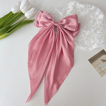 Load image into Gallery viewer, Solid Color Big Large Satin Bow Hairpins Barrettes For Women Girl Wedding Long Ribbon Korean Hair Clip Hairgrip Hair Accessories
