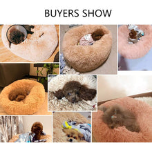 Load image into Gallery viewer, Donut Cat Bed Round Plush Pet Bed for Cats Dogs Pet Deep Sleeping Nest Soft Warm Kitten Cave Puppy Kennel Sofa Cat Accessories
