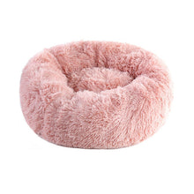 Load image into Gallery viewer, Kimpets Round Cat Bed Dog Pet Bed Kennel Non-Slip Winter Warm Dog House Sleeping Long Plush Soft Puppy Cushion Mat Cat Supplies
