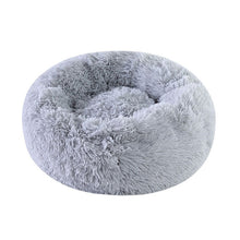 Load image into Gallery viewer, Kimpets Round Cat Bed Dog Pet Bed Kennel Non-Slip Winter Warm Dog House Sleeping Long Plush Soft Puppy Cushion Mat Cat Supplies
