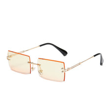 Load image into Gallery viewer, Rimless Rectangle Sunglasses Fashion Small Frameless Eyeglasses New Brand Designer For Female Lens Ladies Gradient Sunglasses O
