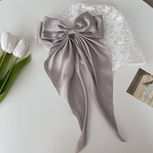 Load image into Gallery viewer, Solid Color Big Large Satin Bow Hairpins Barrettes For Women Girl Wedding Long Ribbon Korean Hair Clip Hairgrip Hair Accessories
