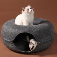 Load image into Gallery viewer, Cats House Basket Natural Felt Pet Cat Cave Beds Nest Funny Round Egg-Type with Cushion Mat For Small Dogs Puppy Pets Supplies
