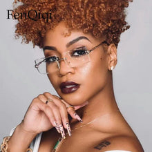 Load image into Gallery viewer, Rimless Rectangle Sunglasses Fashion Small Frameless Eyeglasses New Brand Designer For Female Lens Ladies Gradient Sunglasses O
