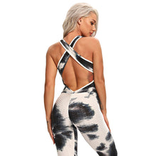 Load image into Gallery viewer, INFILAR Sleeveless Women Sport Jumpsuits Backless Cross CISs Strap One Piece Sets Fitness Yoga Pants Tie Dye Bodysuit Women Romper
