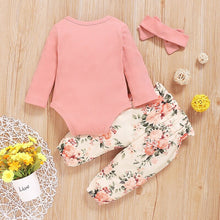 Load image into Gallery viewer, Citgeett Autumn 0-18M Newborn Baby Girl Long Sleeve Cotton Bodysuit Tops Floral Long Pant Trouser Headband Baby Clothing Set
