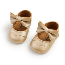 Load image into Gallery viewer, Citgeett 0-18M Baby Infant Girls Flat Shoes Bow Knot Solid First Walker Soft Sole Newborn Infant Toddler Girls Princess Shoes
