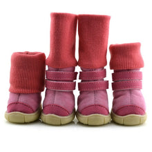 Load image into Gallery viewer, 4 Pcs/Set Pet Winter Autumn High Tops Snow Boots Casual Velvet Warm Slip-Resistant Shoes For Small Medium Dog Boots
