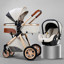 Load image into Gallery viewer, Fashion Baby Stroller 3 in 1 Baby Travel System Newborn Baby Cart Portable Pushchair Baby Cradel Infant Carrier Free Shipping

