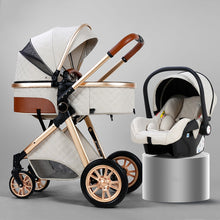 Load image into Gallery viewer, Fashion Baby Stroller 3 in 1 Baby Travel System Newborn Baby Cart Portable Pushchair Baby Cradel Infant Carrier Free Shipping
