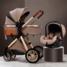 Load image into Gallery viewer, Fashion Baby Stroller 3 in 1 Baby Travel System Newborn Baby Cart Portable Pushchair Baby Cradel Infant Carrier Free Shipping
