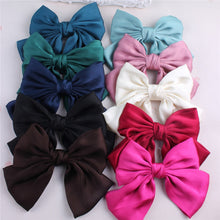 Load image into Gallery viewer, Fashion Ribbon Hairgrips Big Large Bow Hairpin For Women Girls Satin Trendy Ladies Hair Clip New Cute Barrette Hair Accessories
