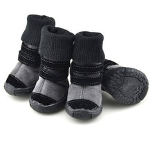Load image into Gallery viewer, 4 Pcs/Set Pet Winter Autumn High Tops Snow Boots Casual Velvet Warm Slip-Resistant Shoes For Small Medium Dog Boots
