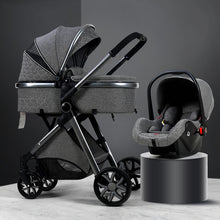 Load image into Gallery viewer, Fashion Baby Stroller 3 in 1 Baby Travel System Newborn Baby Cart Portable Pushchair Baby Cradel Infant Carrier Free Shipping
