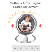 Load image into Gallery viewer, Electrotonic Baby Rocking Chair. Baby Swing LED touch screen Baby Bouncer Bluetooth Control Baby Cradle 0-12M
