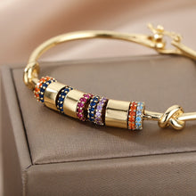 Load image into Gallery viewer, Bohemia Stainless Steel Bracelet For Women Colored Zircon Bangle Boho Fashion Jewelry Gift Bijoux Femme
