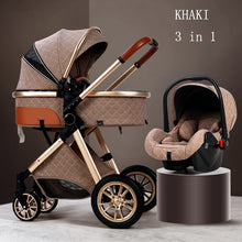 Load image into Gallery viewer, Fashion Baby Stroller 3 in 1 Baby Travel System Newborn Baby Cart Portable Pushchair Baby Cradel Infant Carrier Free Shipping

