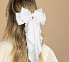 Load image into Gallery viewer, Solid Color Big Large Satin Bow Hairpins Barrettes For Women Girl Wedding Long Ribbon Korean Hair Clip Hairgrip Hair Accessories
