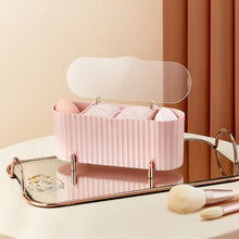 Load image into Gallery viewer, Desktop Cosmetics Storage Box  Dust-proof Makeup Organizer For Cotton Pads Swabs Beauty Egg Holder Bathroom Jewelry Organizer
