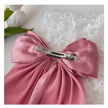 Load image into Gallery viewer, Solid Color Big Large Satin Bow Hairpins Barrettes For Women Girl Wedding Long Ribbon Korean Hair Clip Hairgrip Hair Accessories
