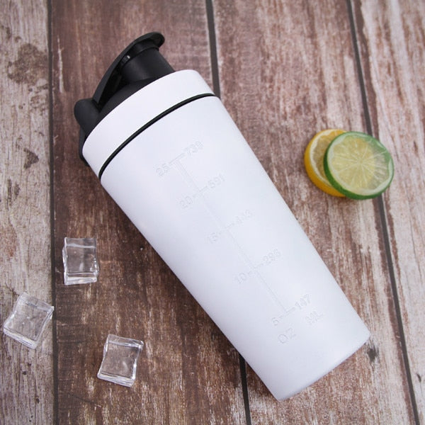 Stainless Steel Protein Shaker Cup Portable Fitness Sports Mug Nutrition Blender Cup Water Bottles Vacuum Insulation Water Cup
