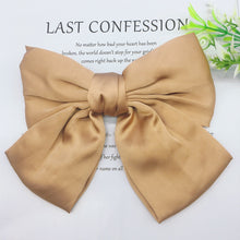 Load image into Gallery viewer, Fashion Ribbon Hairgrips Big Large Bow Hairpin For Women Girls Satin Trendy Ladies Hair Clip New Cute Barrette Hair Accessories
