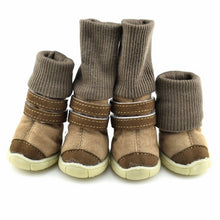 Load image into Gallery viewer, 4 Pcs/Set Pet Winter Autumn High Tops Snow Boots Casual Velvet Warm Slip-Resistant Shoes For Small Medium Dog Boots
