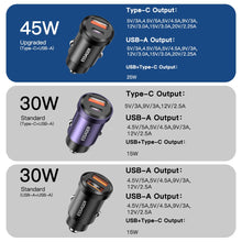 Load image into Gallery viewer, Essager 30W USB Car Charger Quick Charge4.0 QC PD 3.0 SCP 5A USB Type C Car Fast Charging For iPhone 14 13 Huawei Samsung Xiaomi
