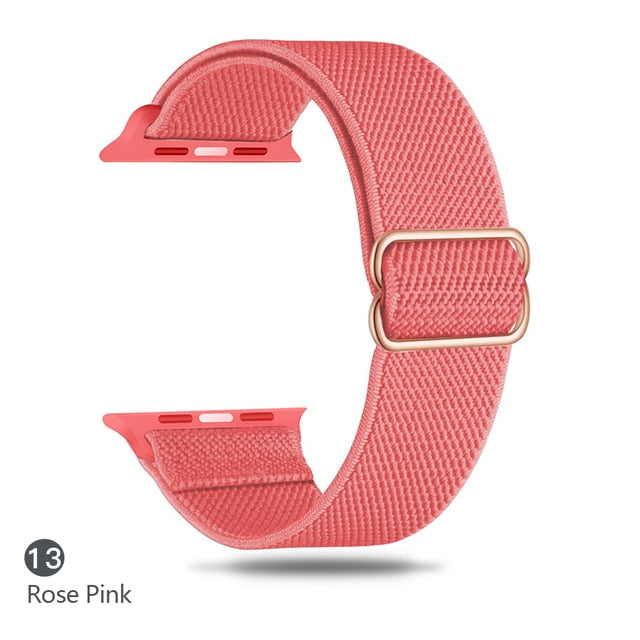 Nylon Strap for Apple watch band 44mm 40mm 38mm 42mm ultra 49mm SOLO LOOP bracelet correa iwatch series 7 SE 6 5 4 8 45mm 41mm