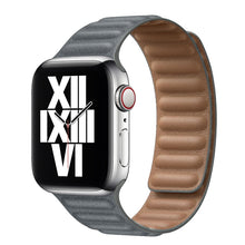 Load image into Gallery viewer, Leather Strap for Apple Watch Band 45mm 41mm 44mm 40mm Original Magnetic Loop Link Bracelet iWatch Ultar 8 7 6 SE 5 4 3 42mm
