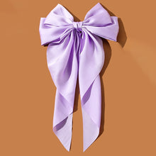 Load image into Gallery viewer, Solid Color Big Large Satin Bow Hairpins Barrettes For Women Girl Wedding Long Ribbon Korean Hair Clip Hairgrip Hair Accessories
