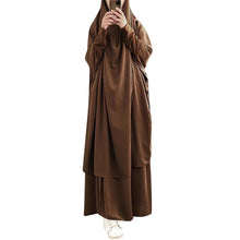 Load image into Gallery viewer, Etosell Women Hooded Muslim Hijab Dress Eid Prayer Garment Jilbab Abaya Long Khimar Full Cover Ramadan Gown Abayas Islamic Cloth
