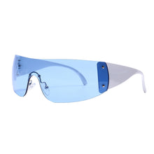 Load image into Gallery viewer, Punk One Piece Sunglasses Goggle Y2k Luxury Brand Wrap Around Sun Glasses 2000&#39;s Shades Eyewear UV400 Female Designer Eyeglasses
