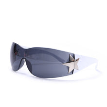 Load image into Gallery viewer, Punk One Piece Sunglasses Goggle New Y2k Luxury Brand Sun Glasses 2000&#39;s Shades Eyewear UV400 Female Designer Five Star Glasses
