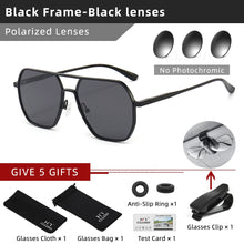 Load image into Gallery viewer, CLLOIO New Fashion Aluminum Photochromic Sunglasses Men Polarized Sun Glasses Chameleon Anti-glare Driving Oculos de sol
