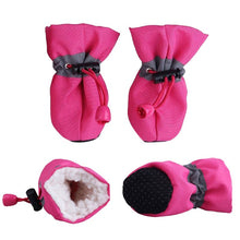 Load image into Gallery viewer, 4pcs Waterproof Pet Dog Shoes Anti-slip Rain Snow Boot Footwear Thick Warm For Small Cats Dogs Puppy Dog Socks Booties
