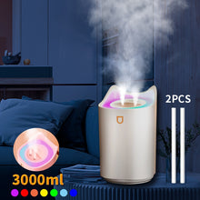 Load image into Gallery viewer, 3L Air Humidifier Essential Oil Aroma Diffuser Double Nozzle With Coloful LED Light Ultrasonic Humidifiers Aromatherapy Diffuser
