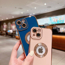 Load image into Gallery viewer, Luxury Soft Electroplated Phone Case For iPhone 11 12 13 14. Hollow Out Silicone Cases Cover
