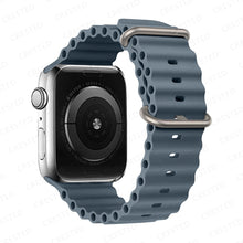 Load image into Gallery viewer, Ocean for Apple watch band 49mm 44mm 40mm 45mm 41mm 42mm 38mm correa silicone bracelet iWatch series 7 6 4 5 3 se Ultra 8 Strap
