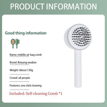 Load image into Gallery viewer, Massage Comb Hair Brush Air Cushion One-Key Self Cleaning Hair Comb Professional Detangling Scalp Air Bag Combs For Hair

