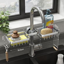 Load image into Gallery viewer, Kitchen Space Aluminum Sink Drain Rack Sponge Storage Faucet Holder Soap Drainer Shelf Basket Organizer Bathroom Accessories
