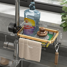Load image into Gallery viewer, Kitchen Space Aluminum Sink Drain Rack Sponge Storage Faucet Holder Soap Drainer Shelf Basket Organizer Bathroom Accessories
