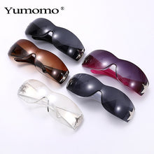 Load image into Gallery viewer, Punk One Piece Sunglasses Goggle New Y2k Luxury Brand Sun Glasses 2000&#39;s Shades Eyewear UV400 Female Designer Five Star Glasses
