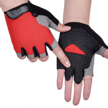 Load image into Gallery viewer, Men Women Gym Gloves Weightlifting Fitness Training Non Slip Palm Protector Breathable Fingerless Bike Bicycle Cycling Gloves
