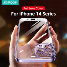 Load image into Gallery viewer, Joyroom Plating Phone Case For iPhone14 13 12 Pro Max Soft TPU Case Lens Protection Cover For iPhone 13 ProMax Shockproof Case
