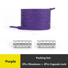 Load image into Gallery viewer, Rainbow Elastic Laces Sneaker No Tie Shoe laces New Capsule Lock Shoelaces without ties Kids Adult Quick Flat Shoelace for Shoes
