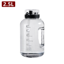 Load image into Gallery viewer, BPA FREE Gallon Sport Bottle Big Capacity Tritan Water Bottle Kettle Drink Bottles Outdoor Fitness Space Cup 2500ML 2.2 Liter
