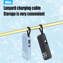 Load image into Gallery viewer, 5000mAh MINI Portable Power Bank Built in Cable External Spare Battery Pack Mini Powerbank For iPhone 14 13 Samsung S22 Xiaomi 12S
