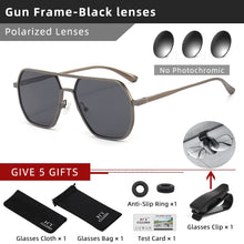 Load image into Gallery viewer, CLLOIO New Fashion Aluminum Photochromic Sunglasses Men Polarized Sun Glasses Chameleon Anti-glare Driving Oculos de sol
