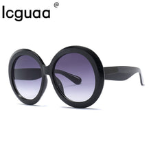 Load image into Gallery viewer, Oversized Unisex Round Sunglasses Women Fashion Retro Driving Eye Wear Luxury Men Brand Designer Green Black UV400 Oculos
